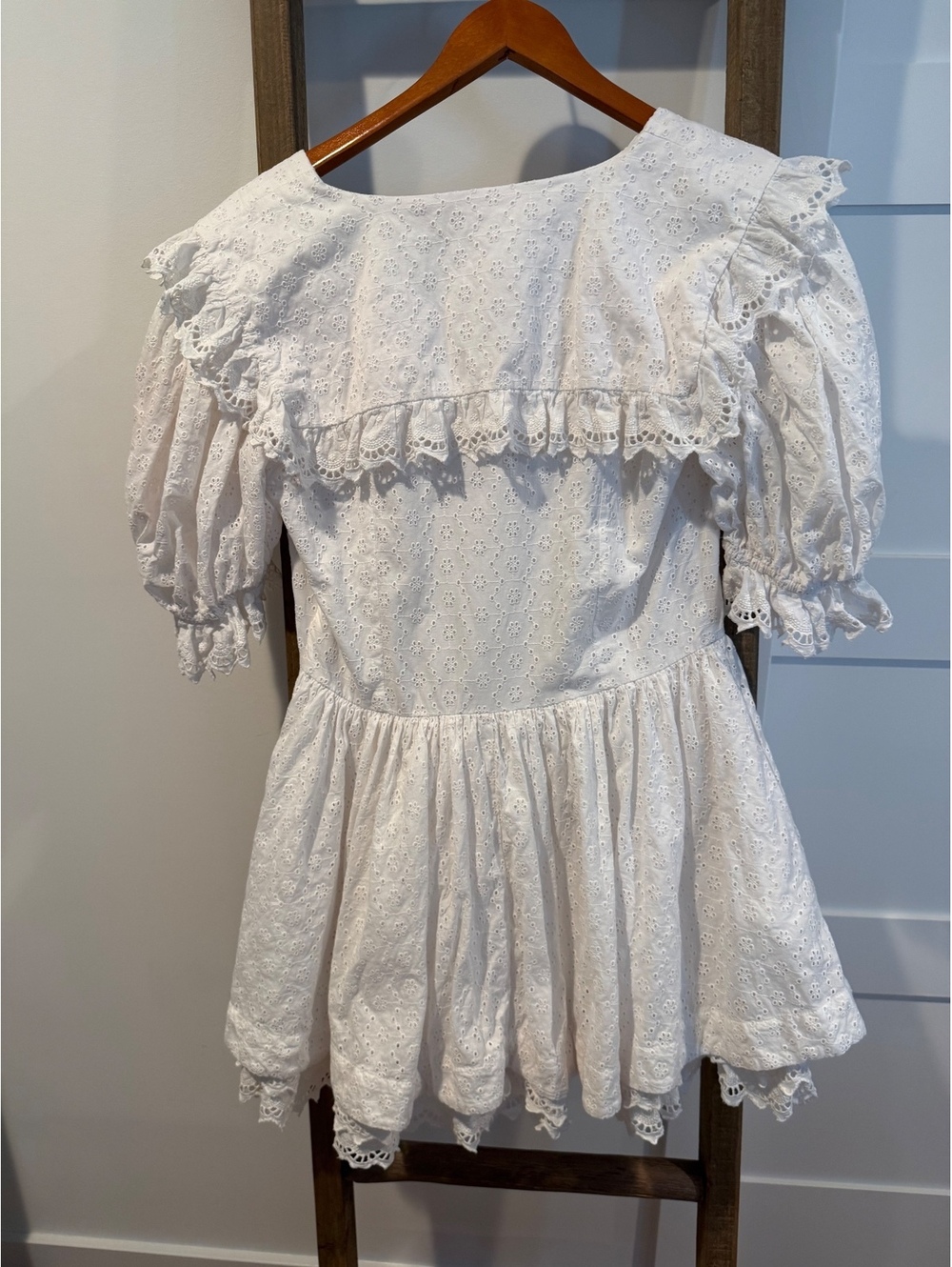 FOR LOVE & LEMONS Marilyn Collared eyelet Mini Dress - Picture 4 of 8